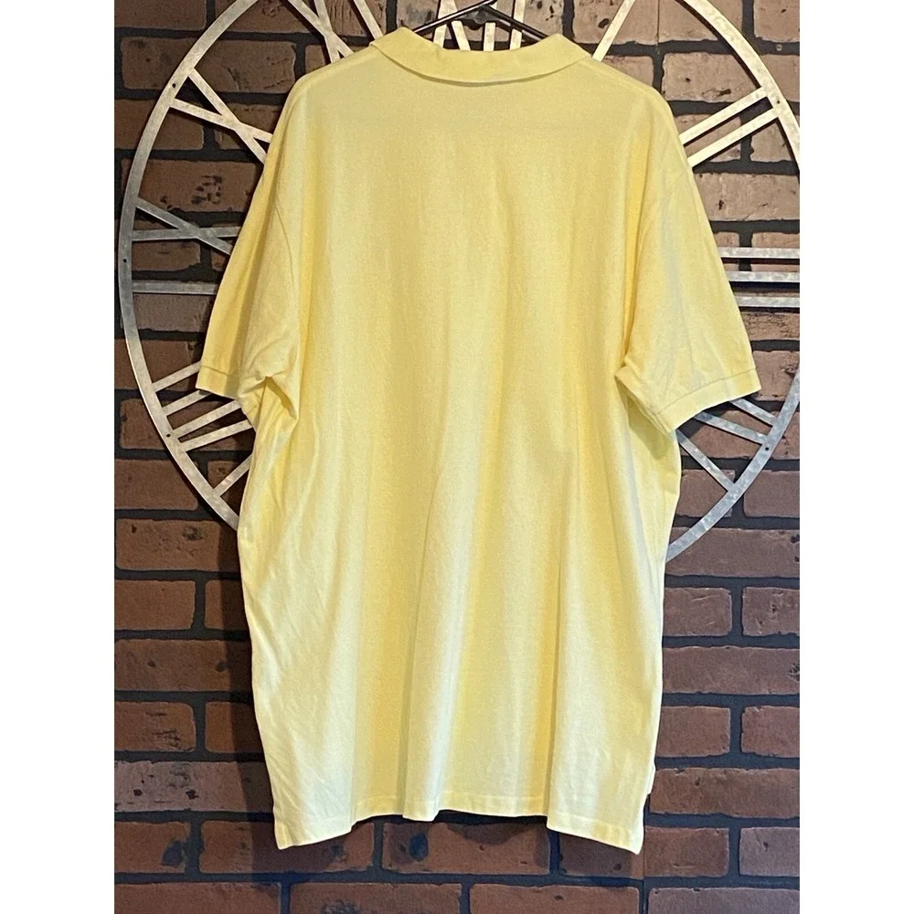 Men's Ralph Lauren Polo Yellow Short Sleeve Shirt w/ Navy Blue Logo Size XXL